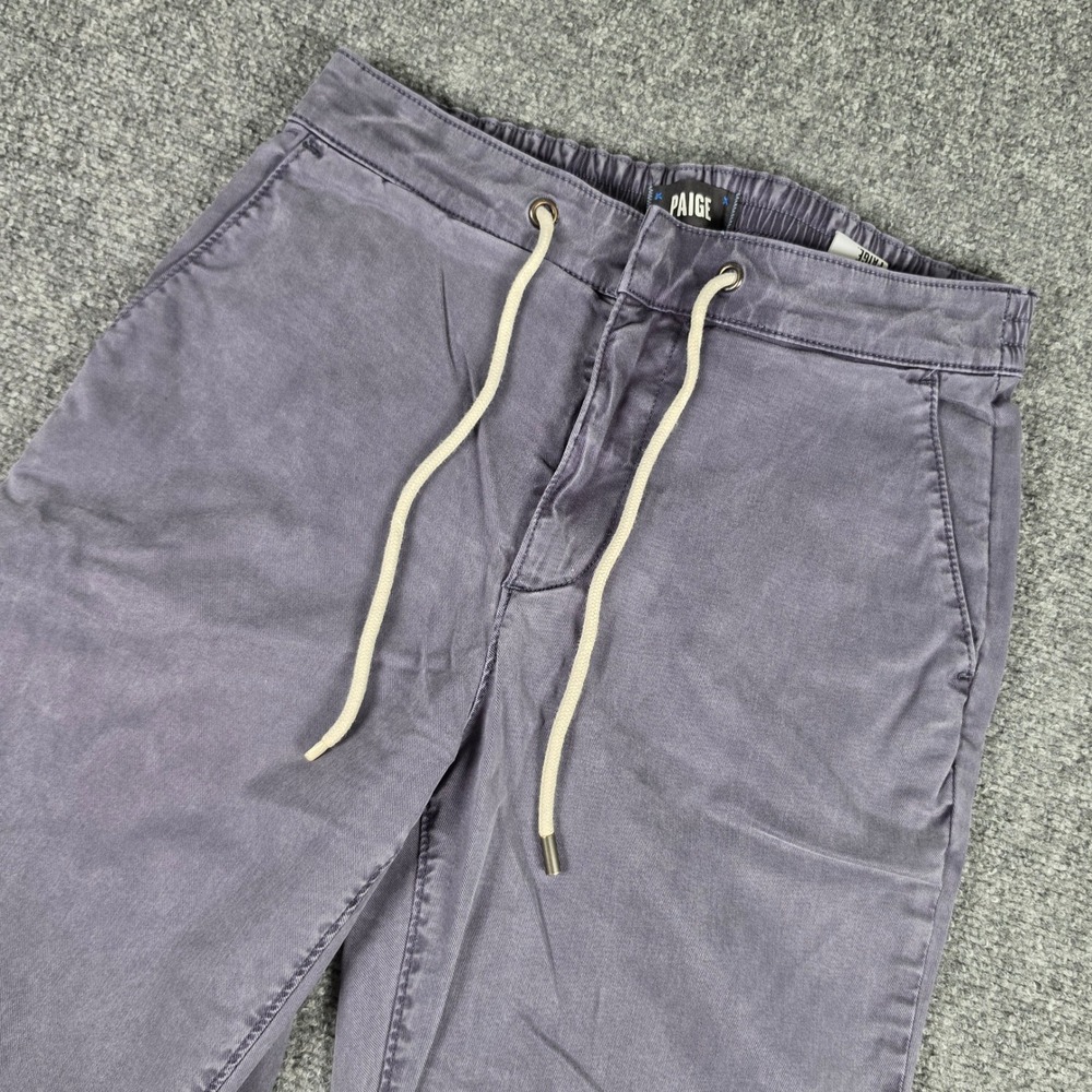 PAIGE Fraser Pants Mens 31 Navy Lyocell Drawstring Jogger M953J47-5965 READ